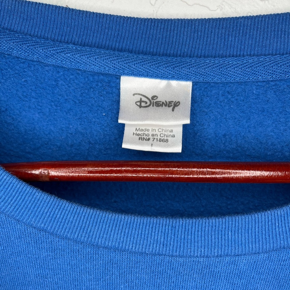 Disney Vintage Royal Blue Sweatshirt Women’s Junior Mickey and Friends Crew Neck - Picture 2 of 10